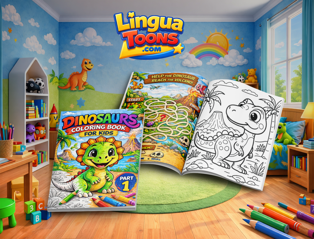 Dinosaurs coloring book for kids