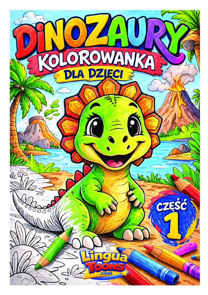 DINOZAURY Kolorowanka dla dzieci v.1