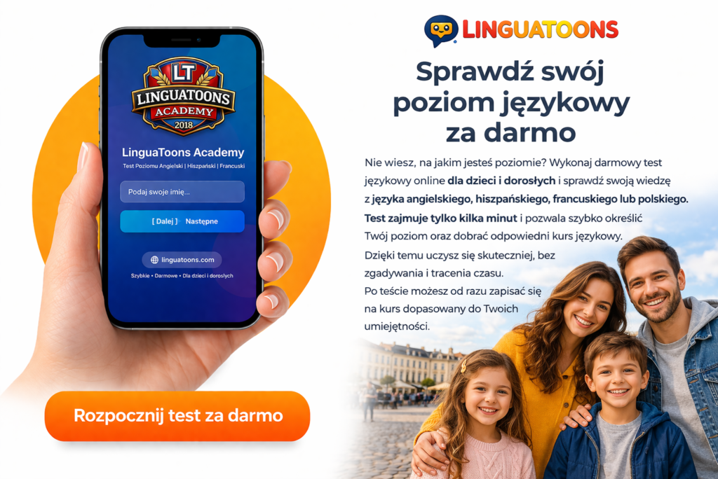 Linguatoons - darmowy test jezykowy free test language