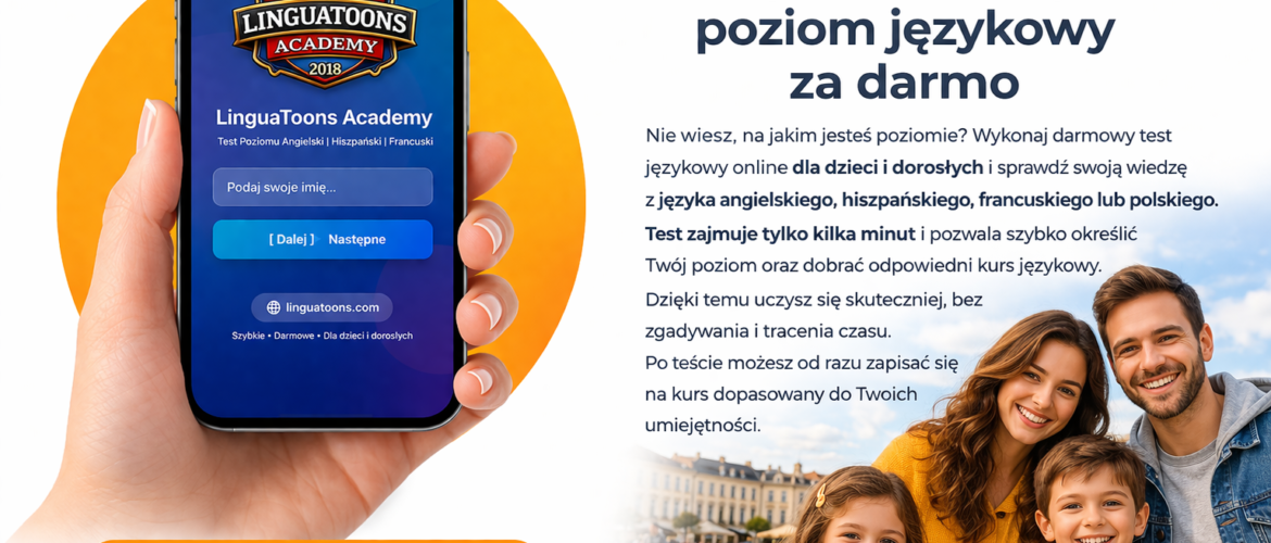 Linguatoons - darmowy test jezykowy free test language